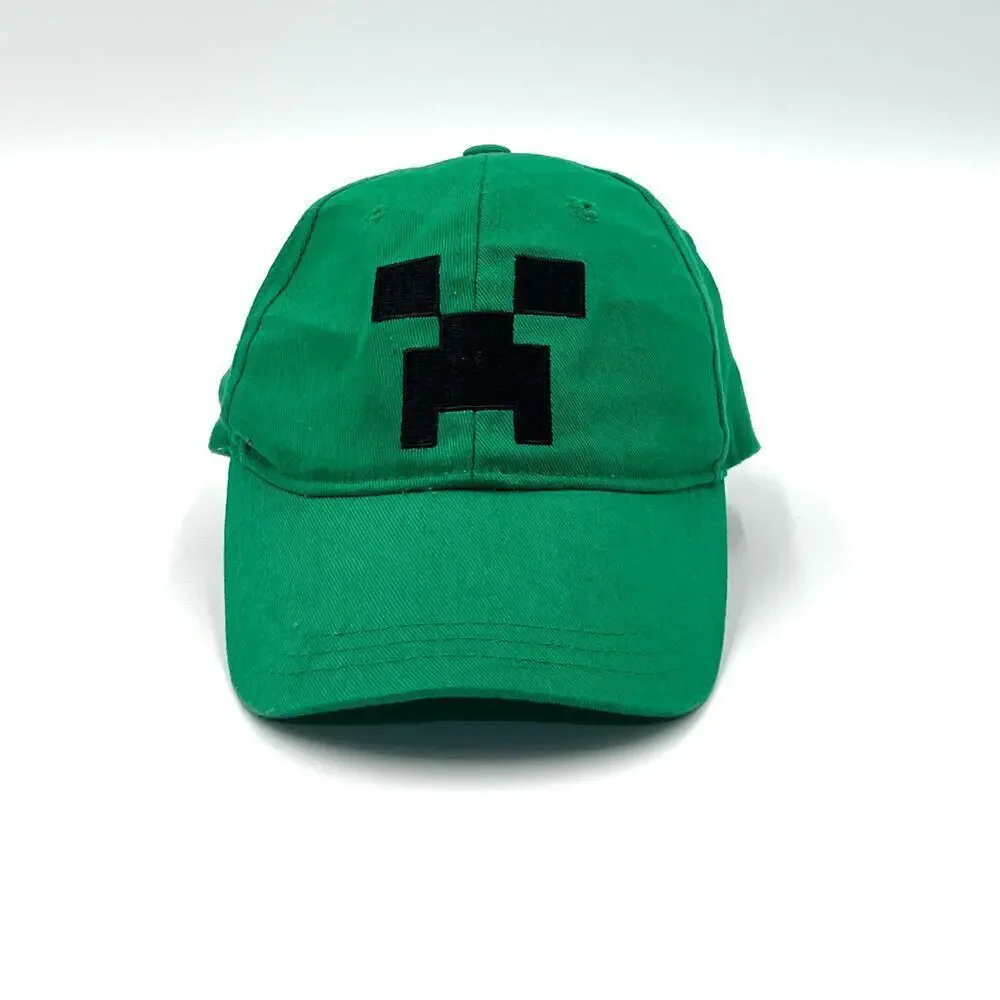 Minecraft Creeper Hat Boys Youth OS Green Snapback Cap Mojang Jinx Video Game